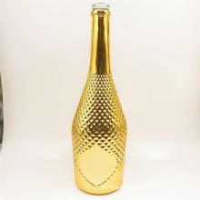 Golden Champagne Glass Bottle, Electroplated Bowling Champagne Bottle